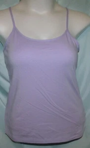 Time and Tru Solid Purple Lilac Scoop Neck Spaghetti Strap Cami Tank Size L - Picture 1 of 4