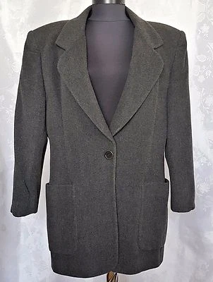 CHAQUETA BLAZER MUJER ALEMANIA VINTAGE ESCADA MARGARETHA LEY LANA ANGORA TALLA 12/40 Foto 1 de 4