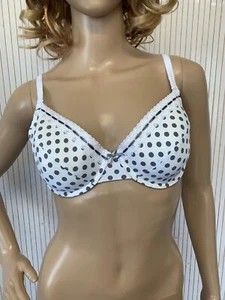 Soutien-gorge Balconnet 90C Neuf Auriane Lingerie Blanc à pois VFSV058 - Imagen 1 de 16