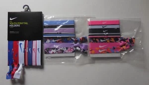 Nike Mixed Ponytail Holder Assorted 9 Pk YOUTH Multicolor Set of 3 Lots #12 - Picture 1 of 2