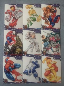 Spiderman UNLIMTED Fleer Ultra 1997 Karten Parallel FOIL 9 Karten Set - Bild 1 von 10
