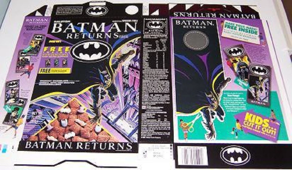 Ralston Batman Returns 1992 caja de cereales plana br17 Foto 1 de 1