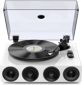 1 by ONE All-in-One Record Player w/ Wireless Input High Fidelity Belt Drive NEW - Picture 1 of 2