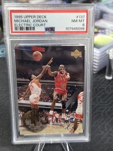 Michael Jordan 1995-96 Upper Deck Electric Court #137 PSA 8 HOF Chicago Bulls - Bild 1 von 5