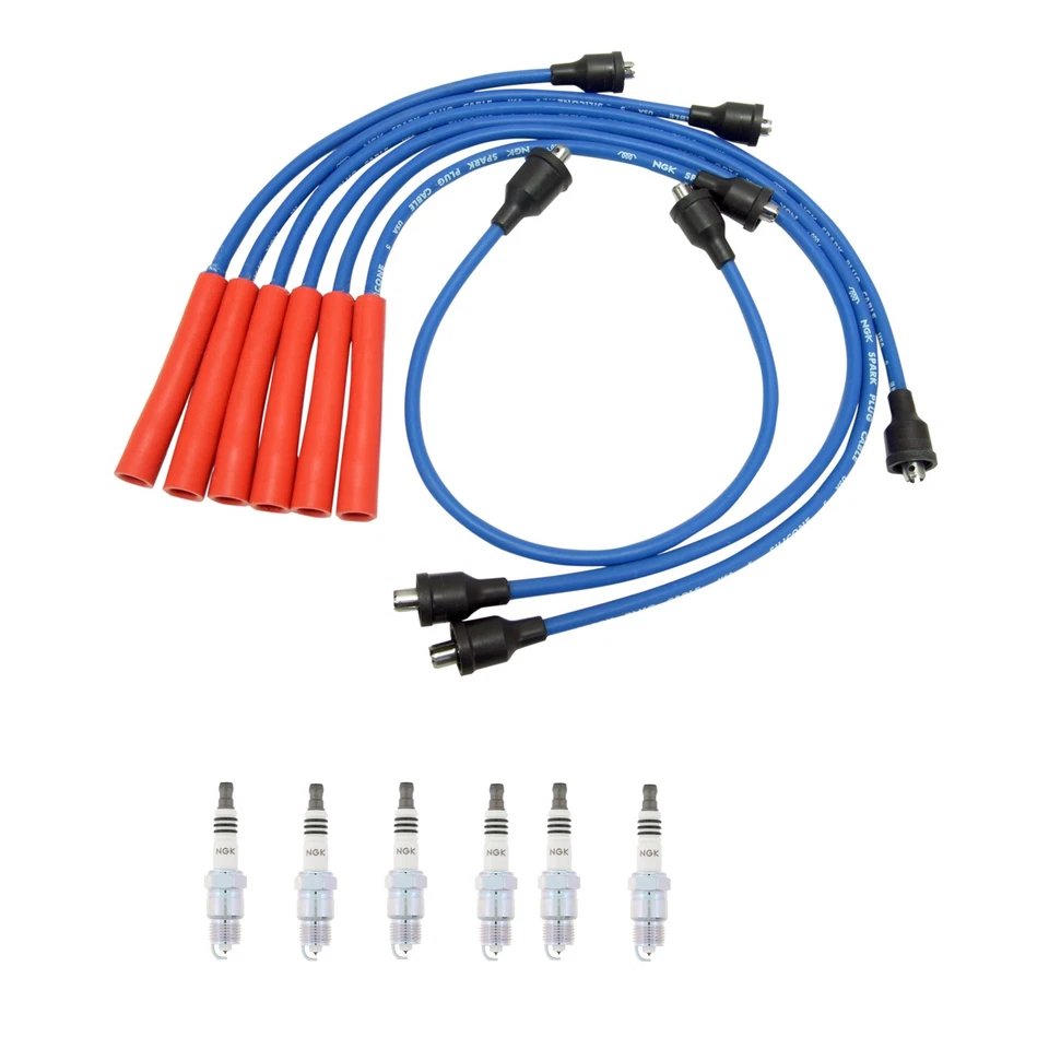 NGK 线组和 6 铱 IX 火花塞套件适用于雪佛兰 Nova 3.8 L6 RWD 1970 — 第 1/1 张图片