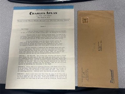 CHARLES ATLAS Bodybuilding muscle system with mailer booklet/course LESSON 6 - Image 1 of 2