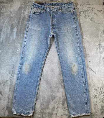 Jeans De Colección Levis 501xx Para Hombre 38x38 (34x33) Azul Pierna Recta Botón Mosca EE. UU. 90s Foto 1 de 4