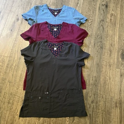 Koi Basics Women’s Scrub Top Small Lot Of 3 - Image 1 of 4