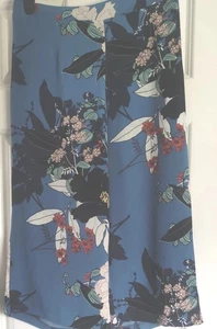 Simply Be, Blue Floral, Wide Leg, Cropped, summer, holiday, Trousers, Size 12 - Picture 1 of 9