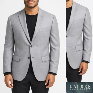 Lauren Ralph Lauren Gr. 40 S Einfarbig Grau Sport Mantel Jacke Blazer Poly Blend - Bild 1 von 14