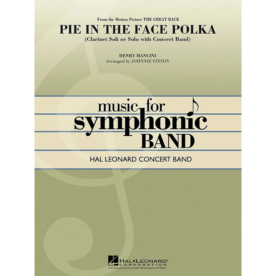 Hal Leonard Pie In The Face Polka Clarinet Section Leonard Concert Band Level 4 - Image 1 of 1