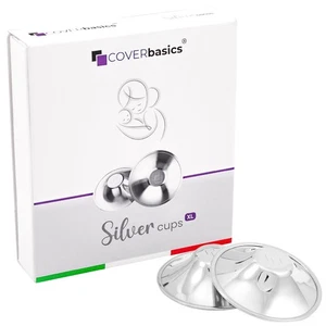 COVERbasics Silberhütchen Stillen (SilverCups) Stillhütchen aus Silber zum Schut - Bild 1 von 8