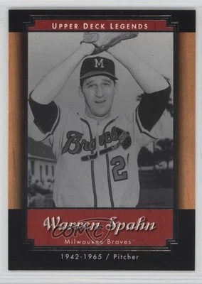 2001 Upper Deck Legends Warren Spahn #48 HOF - Image 1 of 2