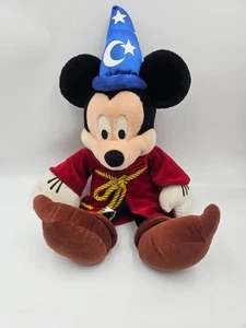 Disney Parks Sorcerer Mickey Mouse 13” Plush Stuffed Animal Fantasia Wizard Hat - Picture 1 of 6