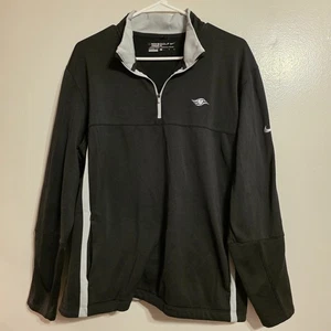 Nike Golf Therma-Fit Quarter Zip Pullover Black Disney Mickey Mouse Logo Men’s L - Picture 1 of 6