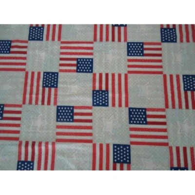Daisy Kingdom For Quilters Fabric Stars Stripes Faux Flag Star Fabric 2.5 Yards - Image 1 of 4