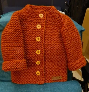 Cappotto rustico bambina fatto a mano 2/3 anni misto lana - Foto 1 di 1