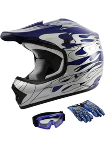 DOT Youth Kids Helmet S, W/ Goggles /Gloves Motocross Off-Road Dirt Bike ATV UTV - Picture 1 of 6