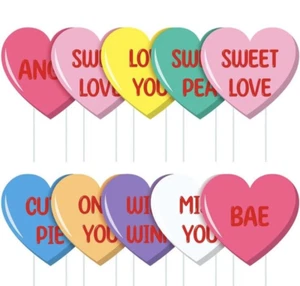 30 piezas adornos colgantes de madera para San Valentín conversación en forma de corazón de madera - Imagen 1 de 11