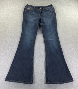 Grace In LA Jeans Womens Size 27 (ACT. 28) Stretch Flare Flap Pockets BOHO City - Picture 1 of 13