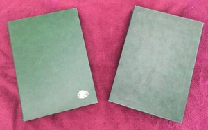 32 Black Page Green Postage Stamp Stock Book w Slipcover Polish Poland NEAR MINT - Picture 1 of 9
