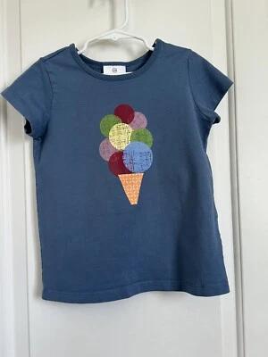Hanna Andersson girls 120 7 multi color ice cream cone print short sleeve shirt - Image 1 of 3