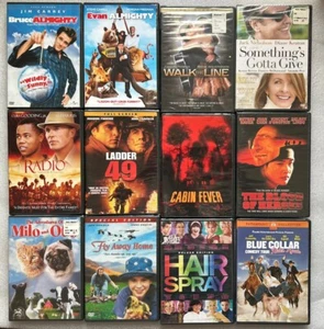 (12) Movie DVD Assortment, Bruce Almighty, Walk The Line, Radio, And More - Picture 1 of 6