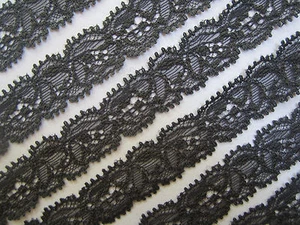 4 Meter Tip Gray Schwarz1, 5 CM Wide Trims 531 Elatisch - Picture 1 of 4