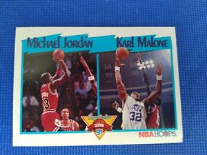 1991 NBA Hoops League Leaders Scoring - Michael Jordan - Karl Malone - #306