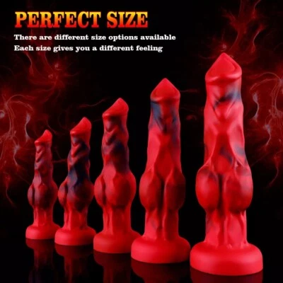 KNOT Dildo Realistic Liquid Silicone Anal Fantasy Butt Plug Sex Toys For Men - Image 1 of 4