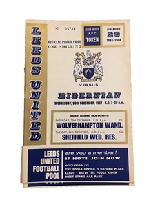 LEEDS UNITED V HIBERNIAN - FAIRS CUP 3RD ROUND - 20/12/1967 - Picture 1 of 1