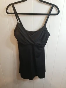 Shore Club Damen Tankini schwarz Einteiler Badeanzug Größe 10 vielseitig - Bild 1 von 11