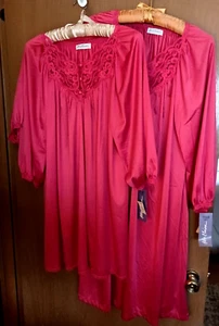 Miss Elaine 2 Pc Short LS Gown Sz M 3/4 Length LS Robe Sz S NEW w Original Tags - Picture 1 of 21