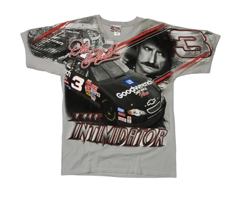 Vintage Dale Earnhardt The Intimidator  All Over Print T Shirt NASCAR Size L Cover