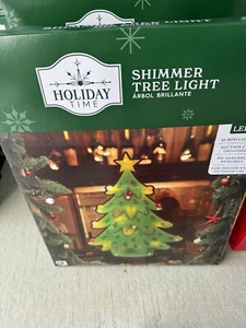 Holiday Time Lighted Window Decoration Shimmer Christmas Tree NEW IN BOX! - Picture 1 of 1