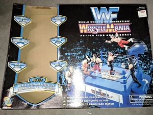 WWF Wrestlemania Action Ring and Figures BOX ONLY 1997 Jakks WWE Custom Figures  - Picture 1 of 9
