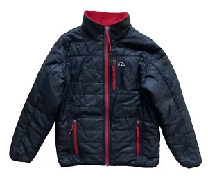 LL BEAN Niños Chaqueta de Invierno Reversible Cremallera Completa Abrigo de Lana Negro MEDIANO 10-12 - Imagen 1 de 7