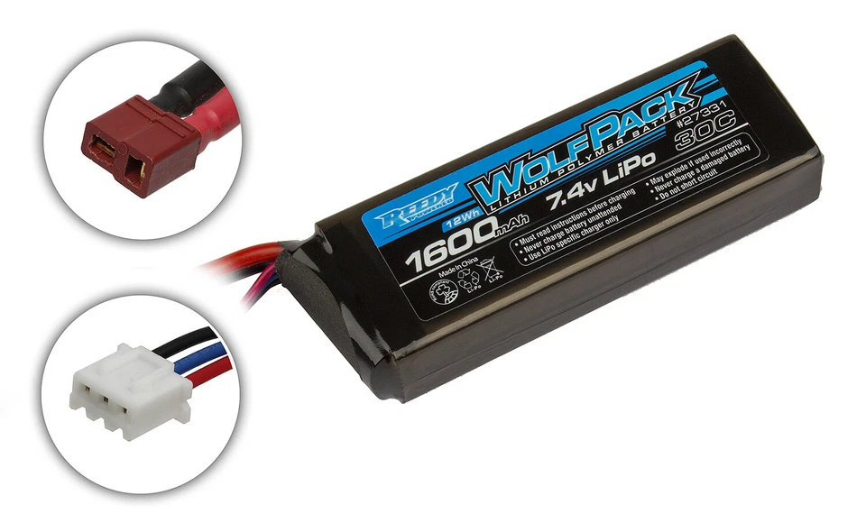 NEW Associated Reedy WolfpackK LiPo 1600mAh 30C 7.4V - Image 1 of 1