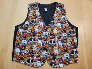 111 Main Unisex Vintage Halloween Bear Vest 2XL, Theme Mummy Ghost Witch Pumpkin - Picture 1 of 8