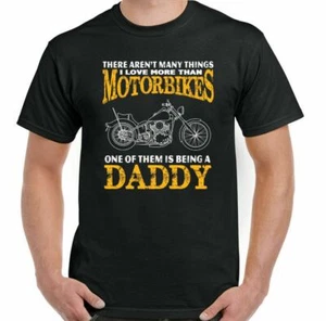 Biker T-Shirt Daddy Dad Mens Funny Motorbike Motorcycle Bike Father's Day Things - Picture 1 of 20