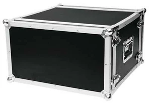 ROADINGER Effektrack CO DD 6 HE, 24 cm tief, schwarz Doubledoor Effekt Rack Case - Picture 1 of 10