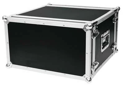 ROADINGER Effektrack CO DD 6 HE, 24 cm tief, schwarz Doubledoor Effekt Rack Case - Bild 1 von 4
