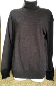 Cedar Wood State Womens Black Roll Neck Turtle neck Cotton Sweater Jumper Size L - Picture 1 of 4