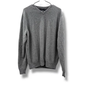 Suéter Nordstrom Gris Cuello en V Para Hombre Talla XL Alto 100% Cachemira Manga Larga - Imagen 1 de 8