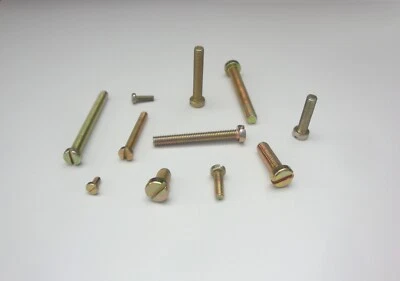 Viti con Intaglio Giallo Zincato, Molti Misure din 84 Lenti Vite Con Taglio - Immagine 1 di 2