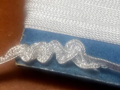 vintage embroidery trim 1/8" ruche ribbon 1yd made in France - Image 1 of 4