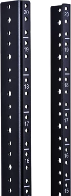 20U Vertical Server Rack Rail Pair Kit, DIY Rack Build, 12-24 Screws X80 - Image 1 of 4