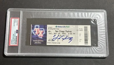 Ha Seong Kim Signed 1st HR Ticket Mint Padres April 10 2021 4/10/21 Stub PSA COA - Image 1 of 2