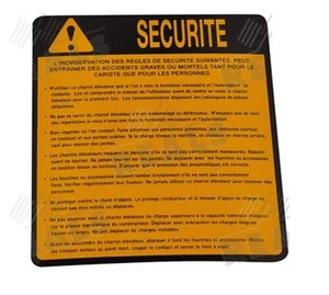 ADHESIF AUTOCOLLANT CONSIGNE DE SECURITE OBLIGATOIRE CONTROLE APAVE 12 * 13.5 cm - Picture 1 of 1