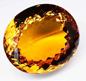 1172.55 Ct Brazilian Orange Citrine Oval Cut Flawless Loose Gemstone - Picture 1 of 3